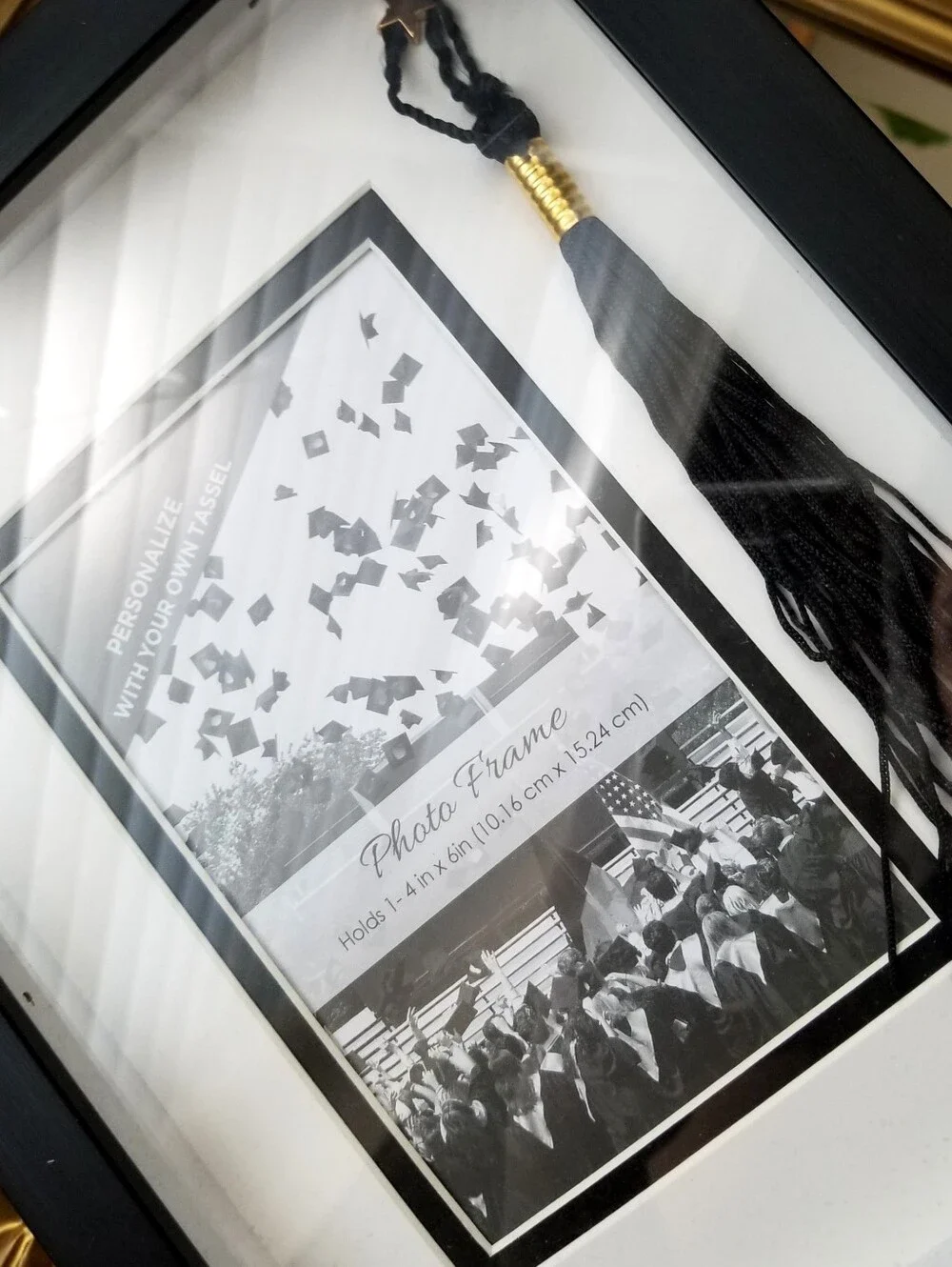 ❗Graduation Picture Black Framed Shadowbox with Class Tassel Display❗